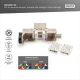Digitus DN-93617-12, Modulo di Keystone argento