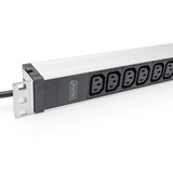 Digitus Multipresa 19" PDU con profilo in alluminio, 12 prese C13, Ciabatta Nero/alluminio