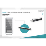 Digitus Multipresa 19" PDU con profilo in alluminio, 12 prese C13, Ciabatta Nero/alluminio