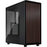 Fractal Design North Charcoal Black TG Dark, Chassis Tower Nero/legno