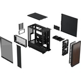 Fractal Design North Charcoal Black TG Dark, Chassis Tower Nero/legno
