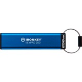 Kingston IronKey Keypad 200 256 GB, Chiavetta USB blu