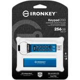 Kingston IronKey Keypad 200 256 GB, Chiavetta USB blu