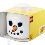 Room Copenhagen Testa contenitore LEGO "Snowman", grande, Scatola di immagazzinaggio bianco