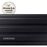 SAMSUNG MU-PE2T0S 2000 GB Nero, Disco a stato solido Nero, 2000 GB, USB tipo-C, 3.2 Gen 2 (3.1 Gen 2), 1050 MB/s, Protezione della password, Nero
