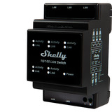 Shelly Switch LAN 5 Porte 10/100 Mbit, Interruttore Nero