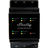 Shelly Switch LAN 5 Porte 10/100 Mbit, Interruttore Nero