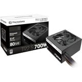 Thermaltake TRS-700AH2NK alimentatore per computer 700 W 20+4 pin ATX ATX Nero, Alimentatore PC Nero, 700 W, 230 V, 50 - 60 Hz, 9 A, Attivo, 120 W