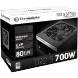 Thermaltake TRS-700AH2NK alimentatore per computer 700 W 20+4 pin ATX ATX Nero, Alimentatore PC Nero, 700 W, 230 V, 50 - 60 Hz, 9 A, Attivo, 120 W