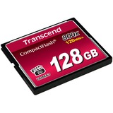 Transcend 128GB 800x CF CompactFlash MLC Nero, 128 GB, CompactFlash, MLC, 120 MB/s, 60 MB/s, Nero