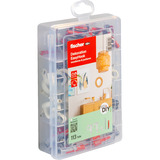 fischer EasyDIY Box Decorazione EasyHook+Vite, Tassello verde chiaro/Rosso