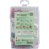 fischer EasyDIY Box Decorazione EasyHook+Vite, Tassello verde chiaro/Rosso