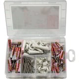 fischer EasyDIY Box Decorazione EasyHook+Vite, Tassello verde chiaro/Rosso