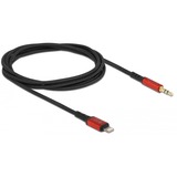 DeLOCK 86587 cavo audio 1,5 m 3.5mm Lightning Nero Nero/Rosso, 3.5mm, Maschio, Lightning, Maschio, 1,5 m, Nero