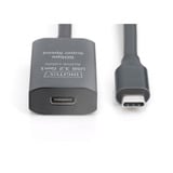 Digitus Cavo di prolunga attivo USB 3.2 Gen 1, connettore USB-C > presa USB-C Nero