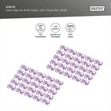 Digitus Clip colorati per cavi patch - Viola, Copertura viola