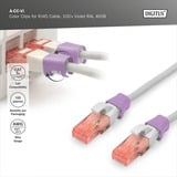 Digitus Clip colorati per cavi patch - Viola, Copertura viola