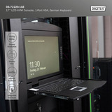 Digitus Console KVM LCD HD modulare con TFT 17" 1 porta VGA, Switch KVM Nero