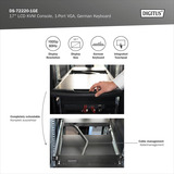 Digitus Console KVM LCD HD modulare con TFT 17" 1 porta VGA, Switch KVM Nero