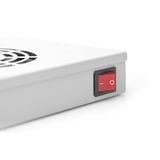 Digitus Unità di ventilazione sul soffitto per un'installazione variabile da 483 mm (19"), Modulo fan grigio, Grigio, 2 ventola(e), 276 m³/h, Turchia, 2 kg, 515 mm