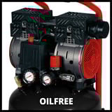 EINHELL TE-AC 24 Silent compressore ad aria 750 W 135 l/min Nero/Rosso, 135 l/min, 8 bar, 750 W, 22,1 kg
