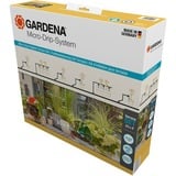 GARDENA Micro-Drip-System set di irrigazione a goccia per terrazza, 30 piante, Contagocce Nero/grigio