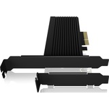 ICY BOX IB-PCI208-HS scheda di interfaccia e adattatore Interno M.2 Nero, PCIe, M.2, Piena altezza/Basso profilo, PCIe 4.0, Nero, Passivo