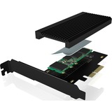 ICY BOX IB-PCI208-HS scheda di interfaccia e adattatore Interno M.2 Nero, PCIe, M.2, Piena altezza/Basso profilo, PCIe 4.0, Nero, Passivo