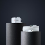 Intenso Power Adapter W30C GaN + C315L Lightning Kabel, Caricabatterie bianco
