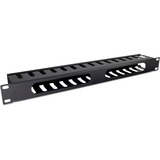 Inter-Tech 88887276 porta accessori Canalina per cavi, Instradamento dei cavi Nero, Canalina per cavi, Nero, 1U, 72 mm, 483 mm, 44,5 mm