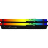 Kingston FURY FURY Beast 16 GB 5200 MT/s DDR5 CL40 DIMM (Kit da 2 moduli) RGB, Memoria Nero, 16 GB, 2 x 8 GB, DDR5, 288-pin DIMM