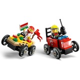 LEGO City Pack veicoli da corsa: pizzaiolo contro pompiere, Giochi di costruzione Set da costruzione, 5 anno/i, Plastica, 70 pz, 119 g