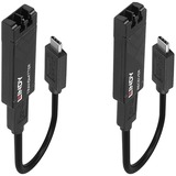 Lindy 43312 moltiplicatore di rete Ricevitore e trasmettitore di rete Nero Nero, Ricevitore e trasmettitore di rete, 100 m, 10000 Mbit/s, Fibra, USB 3.2 Gen 1 (3.1 Gen 1) Type-C, Nero