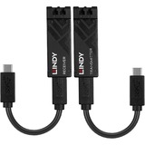 Lindy 43312 moltiplicatore di rete Ricevitore e trasmettitore di rete Nero Nero, Ricevitore e trasmettitore di rete, 100 m, 10000 Mbit/s, Fibra, USB 3.2 Gen 1 (3.1 Gen 1) Type-C, Nero