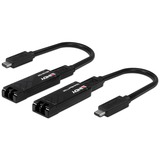 Lindy 43312 moltiplicatore di rete Ricevitore e trasmettitore di rete Nero Nero, Ricevitore e trasmettitore di rete, 100 m, 10000 Mbit/s, Fibra, USB 3.2 Gen 1 (3.1 Gen 1) Type-C, Nero