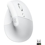 Logitech Lift Mouse Ergonomico Verticale, Senza Fili, Ricevitore Bluetooth o Logi Bolt USB, Clic Silenziosi, 4 Tasti, Compatibile con Windows / macOS / iPadOS, Laptop, PC. Bianco bianco/Grigio chiaro, Senza Fili, Ricevitore Bluetooth o Logi Bolt USB, Clic Silenziosi, 4 Tasti, Compatibile con Windows / macOS / iPadOS, Laptop, PC. Bianco, Mano destra, Design verticale, Ottico, RF senza fili + Bluetooth, 4000 DPI, Bianco