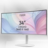 MSI Modern MD342CQPWDE Monitor PC 86,4 cm (34") 3440 x 1440 Pixel UltraWide Quad HD LCD Bianco, Monitor LED bianco, 86,4 cm (34"), 3440 x 1440 Pixel, UltraWide Quad HD, LCD, 4 ms, Bianco