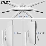 MSI Modern MD342CQPW, Monitor LED bianco
