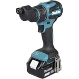 Makita Avvitatore a batteria con sistema di teste intercambiabili DDF491RTJ, 18 Volt, Trapano avvitatore blu/Nero