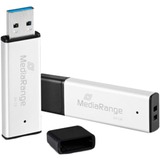 MediaRange Alta performance 64 GB, Chiavetta USB argento/Nero