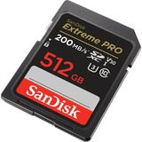 SanDisk Extreme PRO 512 GB SDXC Classe 10 Nero, 512 GB, SDXC, Classe 10, 200 MB/s, 140 MB/s, Class 3 (U3)