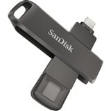 SanDisk iXpand unità flash USB 128 GB USB Type-C / Lightning 3.2 Gen 1 (3.1 Gen 1) Nero Nero, 128 GB, USB Type-C / Lightning, 3.2 Gen 1 (3.1 Gen 1), Girevole, Protezione della password, Nero