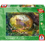 Schmidt Spiele Castello delle fiabe e magia della foresta, Puzzle 