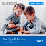 TP-Link TC71 telecamera di sorveglianza Cupola Telecamera di sicurezza IP Interno 2304 x 1296 Pixel Scrivania bianco/Nero, Telecamera di sicurezza IP, Interno, Wireless, Amazon Alexa & Google Assistant, 2400 MHz, Scrivania