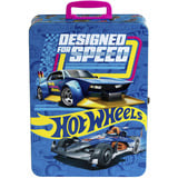 Theo Klein Valigetta da collezione Hot Wheels per 50 auto, Valigia blu/Rosa
