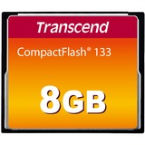 Transcend TS8GCF133 Memorie flash Nero, 8 GB, CompactFlash, MLC, 50 MB/s, 20 MB/s, Nero