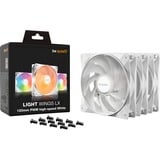 be quiet! LIGHT WINGS LX 120mm PWM High Speed 3-Pack White Case per computer Ventilatore 12 cm Bianco 3 pz, Ventola bianco, Ventilatore, 12 cm, 2100 Giri/min, 105,1 m³/h, Bianco