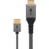 goobay Plus Slim Cavo HDMI ad alta velocità con Ethernet, 4K @ 60Hz grigio