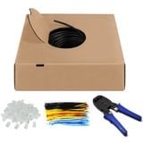 goobay Set di cavi di rete per esterni Cat.6, U/UTP, Cavo Nero