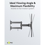 goobay Supporto da parete per TV Basic FULLMOTION (M), Montaggio a parete Nero